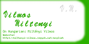 vilmos miltenyi business card