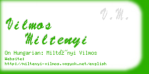 vilmos miltenyi business card